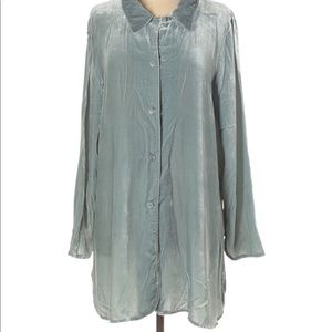 Soft Surrounding Velour Long Sleeved Blouse